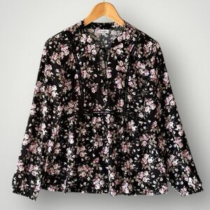 🎉5 for $45 🎉Love Fire Top Blouse Shirt Size L Floral